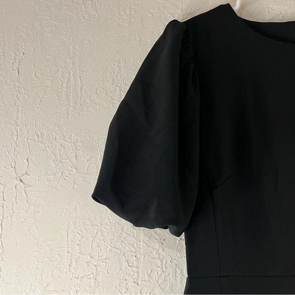 Hill House Constance Short Puff Sleeve Midi Dress in Black - Picture 6 of 14